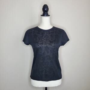 Kensie Black Lace Crop Top Medium